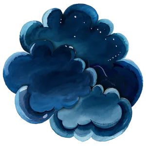 Watercolor Blue Clouds Png Pxy PNG image