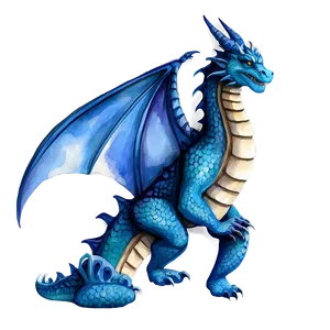 Watercolor Blue Dragon PNG Rgi PNG