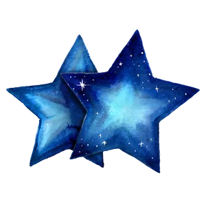 Watercolor Blue Stars Png 06252024 PNG image