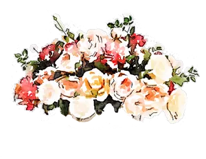 Watercolor Bouquet Artwork PNG image