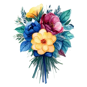 Watercolor Bouquet Illustration PNG 05252024