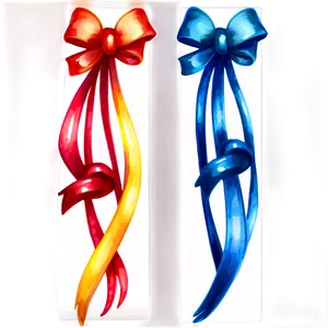 Watercolor Bow Png Gqg7 PNG image