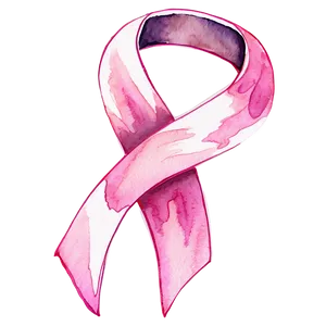Watercolor Breast Cancer Ribbon Png Yxe90 PNG image