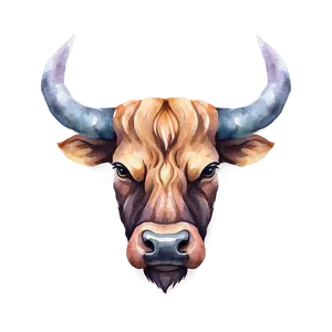 Watercolor Bull Head PNG Cqm92 PNG