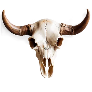 Watercolor Bull Skull PNG 47