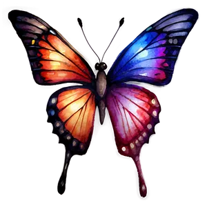 Watercolor Butterflies Png 8 PNG image