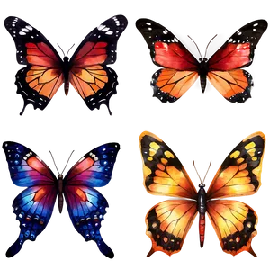 Watercolor Butterflies Png Whp PNG image