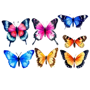 Watercolor Butterflies Png Wov78 PNG image