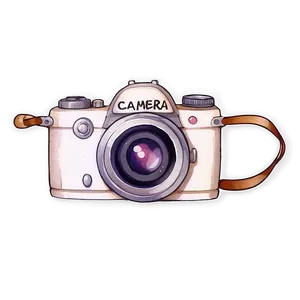 Watercolor Camera Logo PNG Qwk