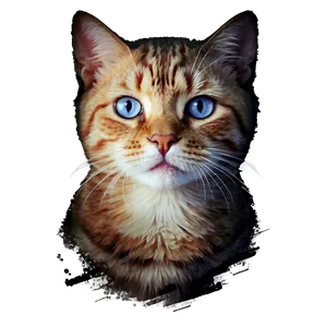 Watercolor Cat Filter PNG 06282024