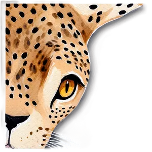 Watercolor Cheetah Print Art PNG 21