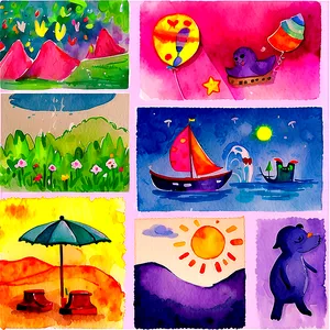Watercolor Children’s Book Illustrations Png Dib2 PNG image