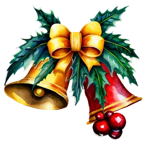 Watercolor Christmas Bells PNG 77 PNG