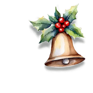 Watercolor Christmas Bells PNG Ogi