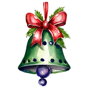 Watercolor Christmas Bells PNG Rbr PNG