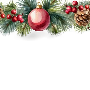 Watercolor Christmas Decor PNG Oja27