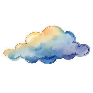 Watercolor Cloud Cute Png Fpv67 PNG image