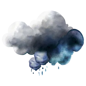 Watercolor Cloud Scene PNG 04302024