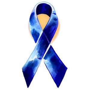 Watercolor Colon Cancer Ribbon PNG 18