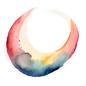 Watercolor Crescent Moon PNG Umd60 PNG