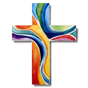 Watercolor Cross PNG 06292024 PNG