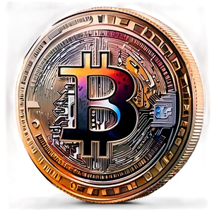 Watercolor Crypto Coin PNG 15