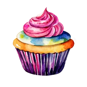 Watercolor Cupcake PNG 91 PNG