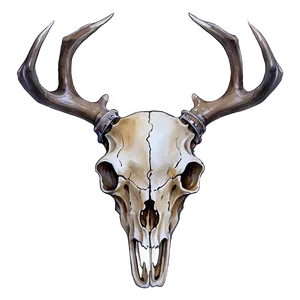 Watercolor Deer Skull Png 30 PNG image