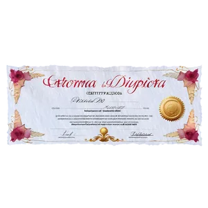 Watercolor Diploma Certificate PNG Sqx PNG
