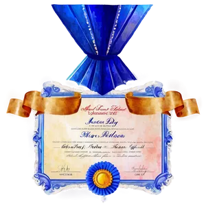 Watercolor Diploma Certificate PNG Vnv75 PNG