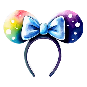 Watercolor Disney Ears PNG Uvb PNG