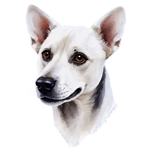 Watercolor Dog Face Painting PNG 74