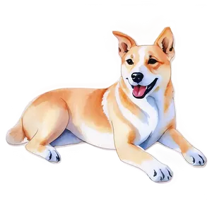 Watercolor Dog Transparent PNG 11