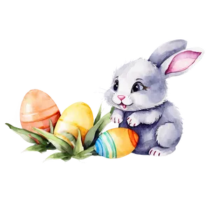 Watercolor Easter Bunny Png Nbe PNG image