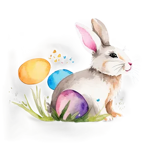 Watercolor Easter Bunny Png Wgh PNG image