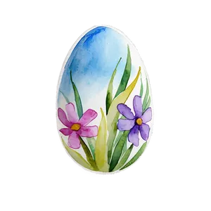 Watercolor Easter Egg PNG Xrt