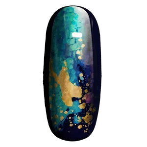 Watercolor Effect Single Acrylic Nail PNG 06272024