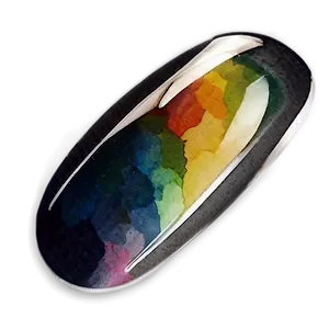 Watercolor Effect Single Acrylic Nail PNG 89