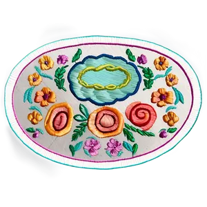 Watercolor Embroidery Design PNG Crc