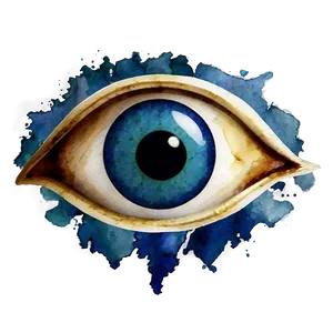 Watercolor Evil Eye PNG Lei