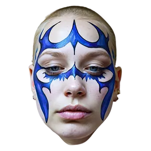 Watercolor Face Tattoo Png 8 PNG image