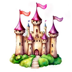 Watercolor Fairy Tale Castles Png 52 PNG image