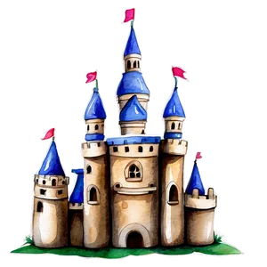 Watercolor Fairy Tale Castles Png Imq PNG image