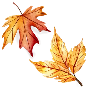 Watercolor Fall Leaves Png 87 PNG image