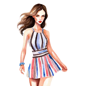 Watercolor Fashion Illustrations Png Kux PNG image