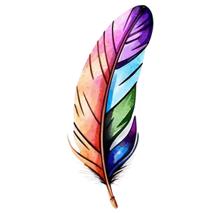 Watercolor Feather Art Png 51 PNG image