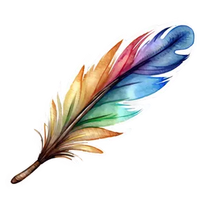 Watercolor Feather Art Png 75 PNG image