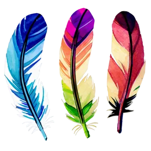 Watercolor Feather Art Png Xda21 PNG image