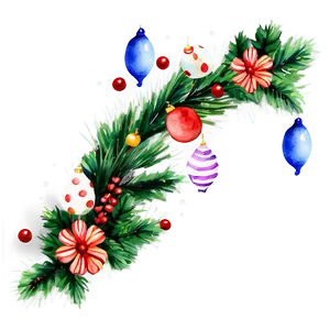 Watercolor Festive Decorations PNG 05032024