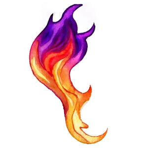 Watercolor Flame PNG 05042024